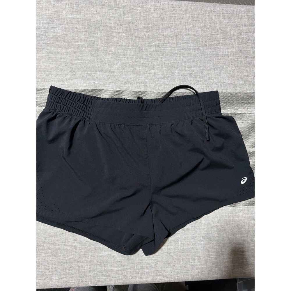 ASICS Womens Running Shorts Black Athletic Gym Workout Size xl